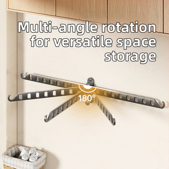 Soaring Horse μπαλκόνι κρεμάστρα ρούχων – κρυφή περιστρεφόμενη σχεδίαση, αλουμίνιο διαστημικού τύπου, μοντέρνο μινιμαλιστικό στυλ, κωδικός TJH