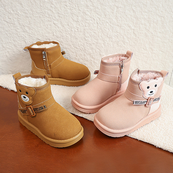 Dječje zimske čizme do gležnja, unisex, od umjetne kože, s fleece podstavom, za dob 1–12 godina
