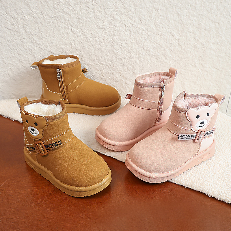 Dječje zimske čizme do gležnja, unisex, od umjetne kože, s fleece podstavom, za dob 1–12 godina