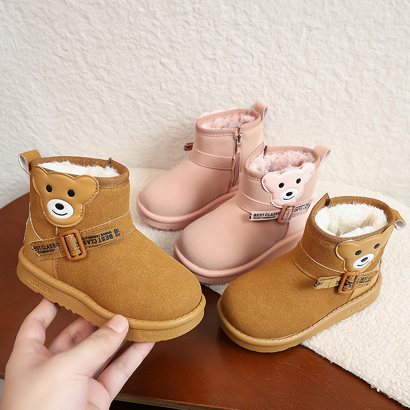 Dječje zimske čizme do gležnja, unisex, od umjetne kože, s fleece podstavom, za dob 1–12 godina
