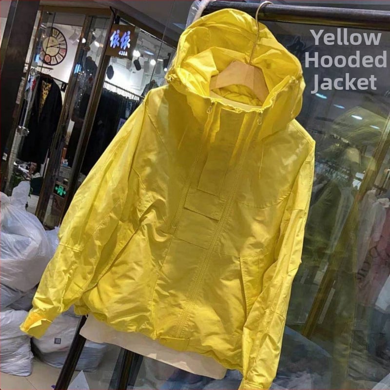 Geacă damă din poliester, culoare solidă, croială lejeră, fermoar, mâneci lungi