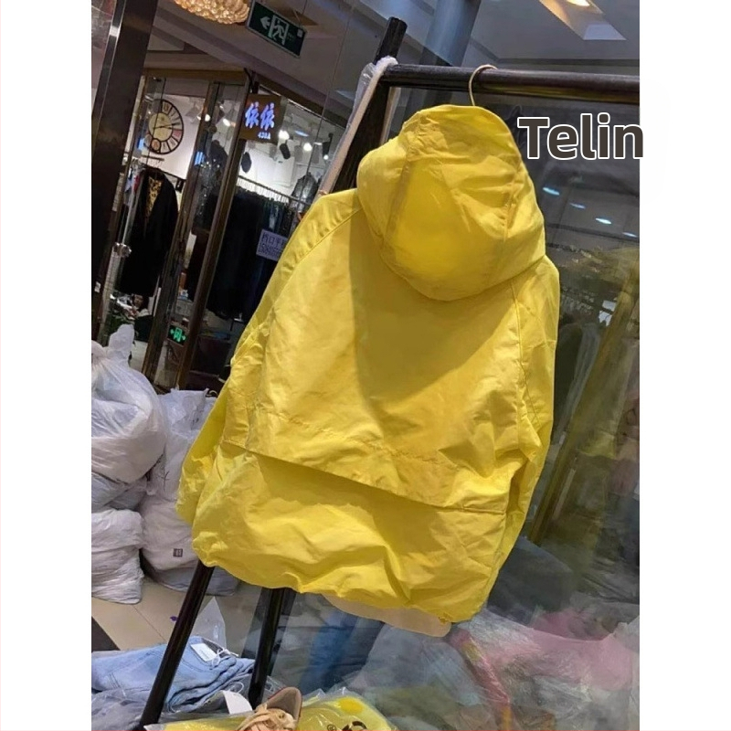 Geacă damă din poliester, culoare solidă, croială lejeră, fermoar, mâneci lungi