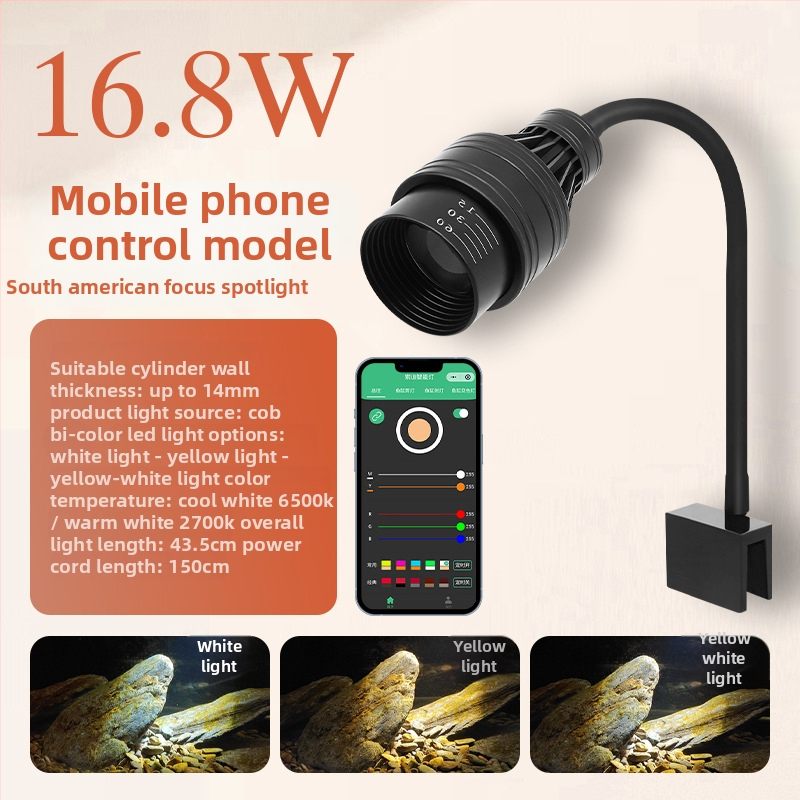 LED Κλιπ Φως για Ενυδρείο - Αλουμινίου Κράμα, 5W, Χρονοδιακόπτης, Ρυθμιζόμενο Εστιακό, Τριχρωμα Ρύθμιση