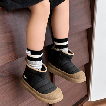 Ghete de zăpadă pentru copii, iarna 2025, unisex, căptușite cu fleece cald, impermeabile, talpă din cauciuc antiderapant