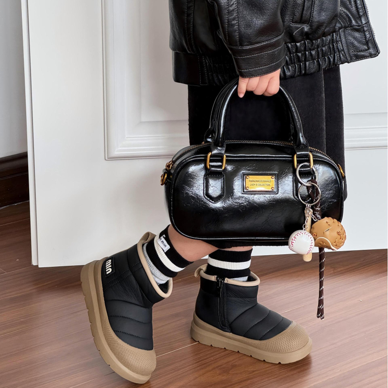 Ghete de zăpadă pentru copii, iarna 2025, unisex, căptușite cu fleece cald, impermeabile, talpă din cauciuc antiderapant