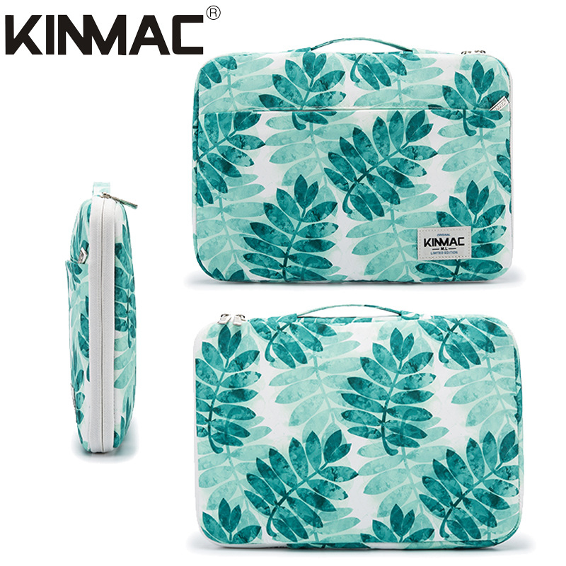 Kinmac ochranný obal na notebooky a tablety, polyester, vodeodolný, zips, vnútorná kapsa pre počítač, kvetinový vzor, kórejský štýl