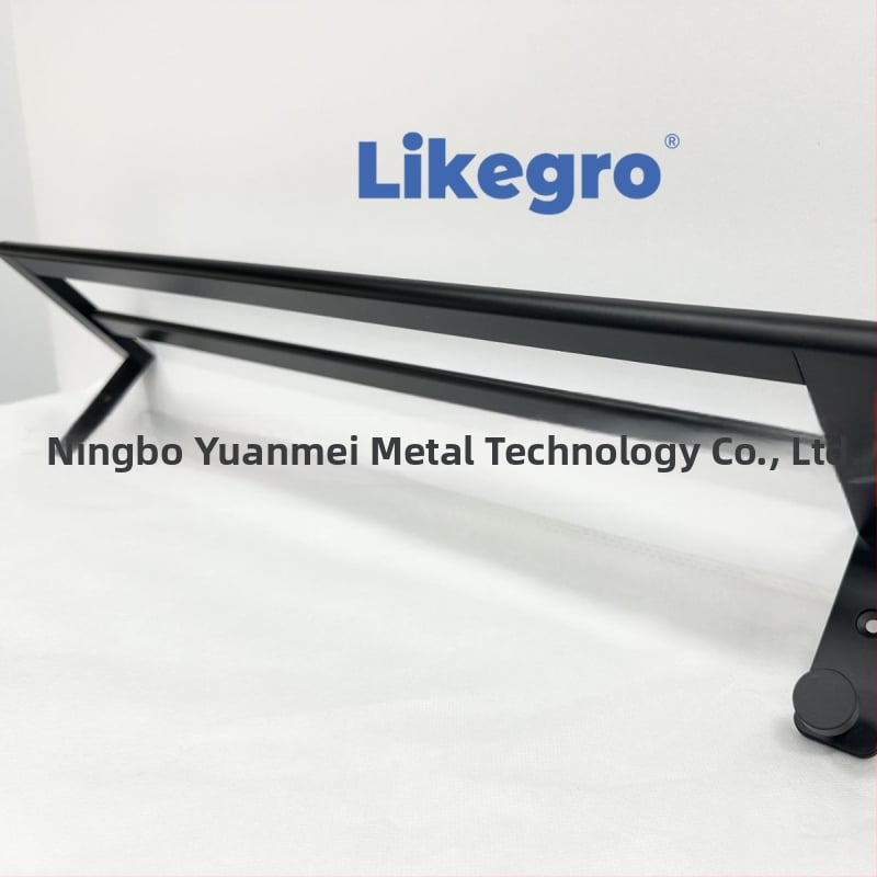 Κρεμάστρα πετσετών με διπλό πτυσσόμενο και αποθηκευτικό χώρο — αλουμινένιο κράμα, φινίρισμα πλαστικό ψεκασμός, σετ δύο τεμαχίων, μοντέρνο μινιμαλισμός