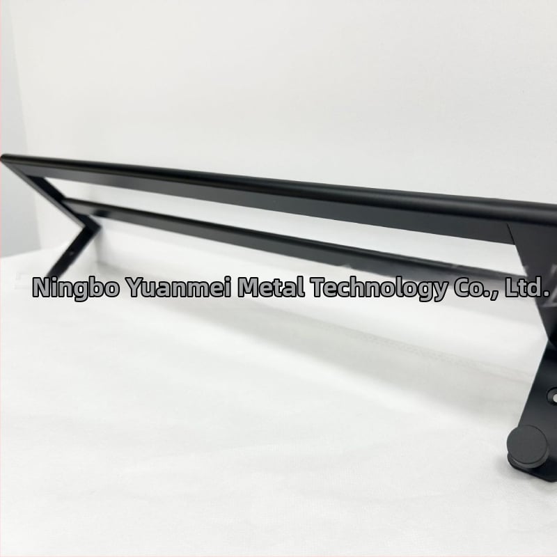 Κρεμάστρα πετσετών με διπλό πτυσσόμενο και αποθηκευτικό χώρο — αλουμινένιο κράμα, φινίρισμα πλαστικό ψεκασμός, σετ δύο τεμαχίων, μοντέρνο μινιμαλισμός