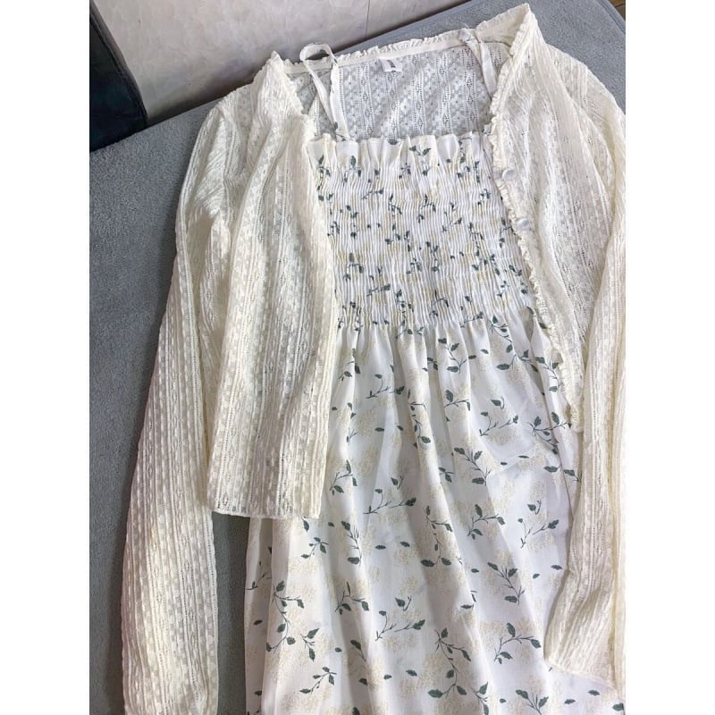 Слънцезащитно късо кардиган с геометричен принт, Slim fit, UPF40+, ръкав 3/4, полиестер