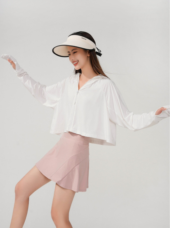 Εξωτερικό μπουφάν UV προστασίας UPF50+ (ταχύ-στεγνώσιμο, διαπνέον ύφασμα, κουκούλα, μείγμα συνθετικών ινών)