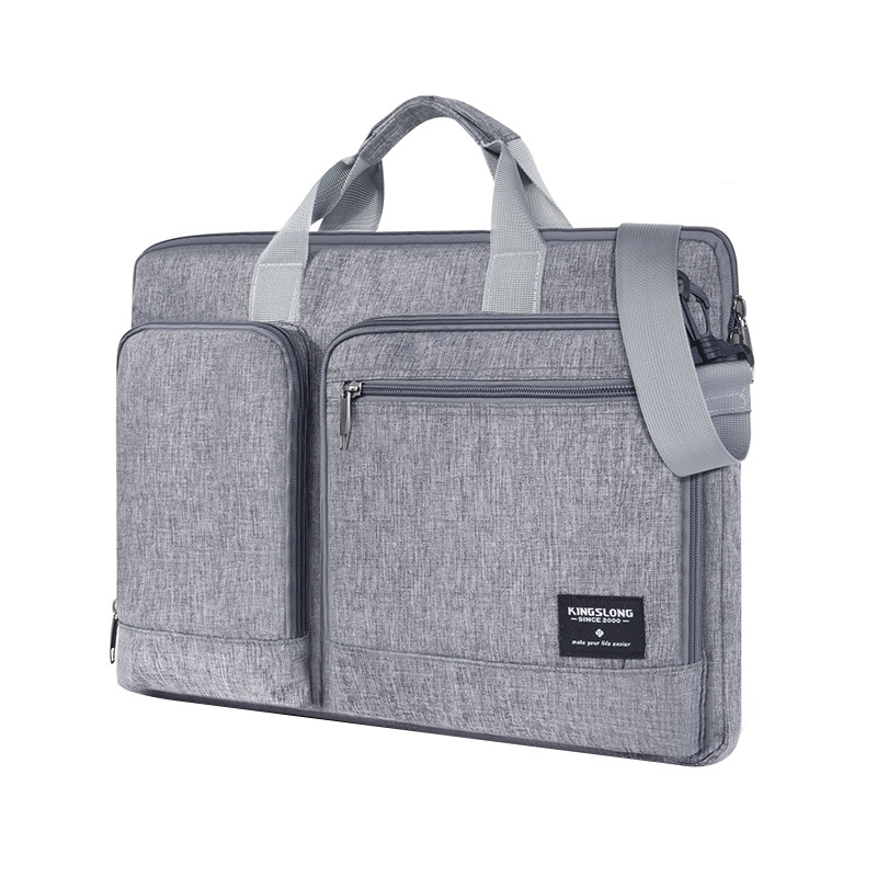 KINGSLONG Geantă pentru laptop, cu mâner, impermeabilă și antișoc, material Oxford, unisex, stil urban minimalist