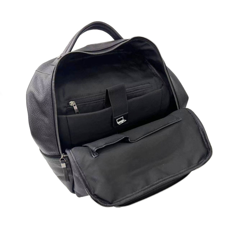 Batoh z pravej kože pre obchodné cesty, unisex, koža prvej vrstvy hovädzieho, kapacita pod 20 L, popruhy s vzdušnou výplňou