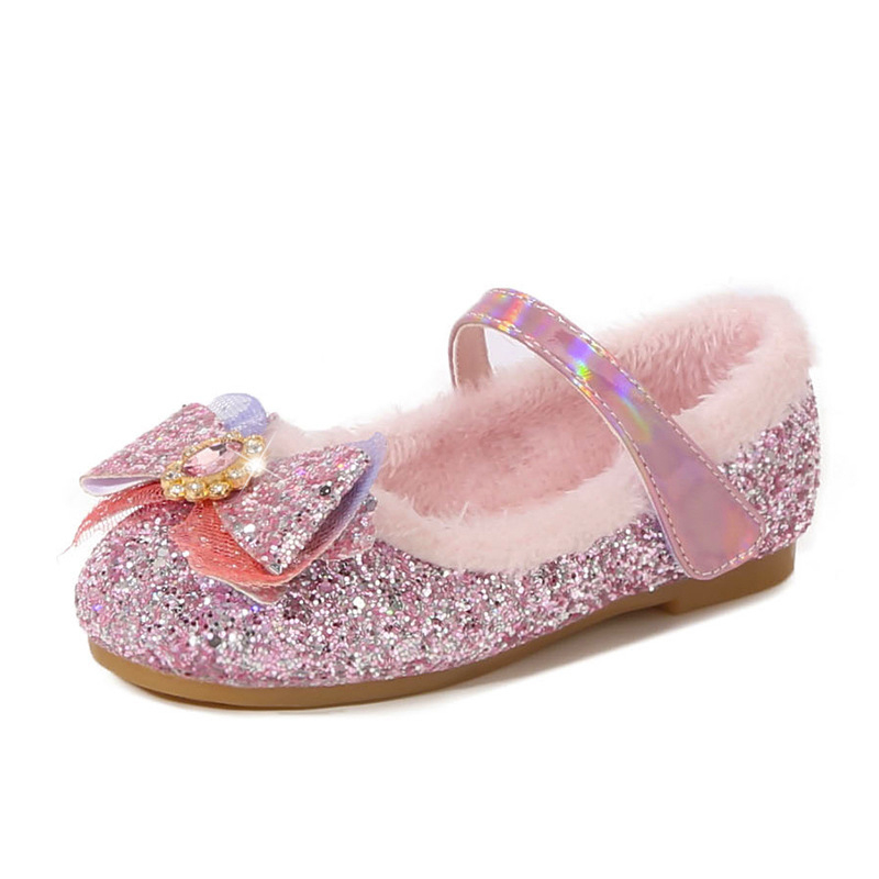 Dječje princeza cipele s flis podstavom, zatvarač na Velcro, umjetna koža, uzorak životinja, potplat od goveđeg tetiva (Vanjska: umjetna koža; Zatvaranje: Velcro; Uzorak: životinje; Pojas: goveđe tetiva; Sezona: zima)