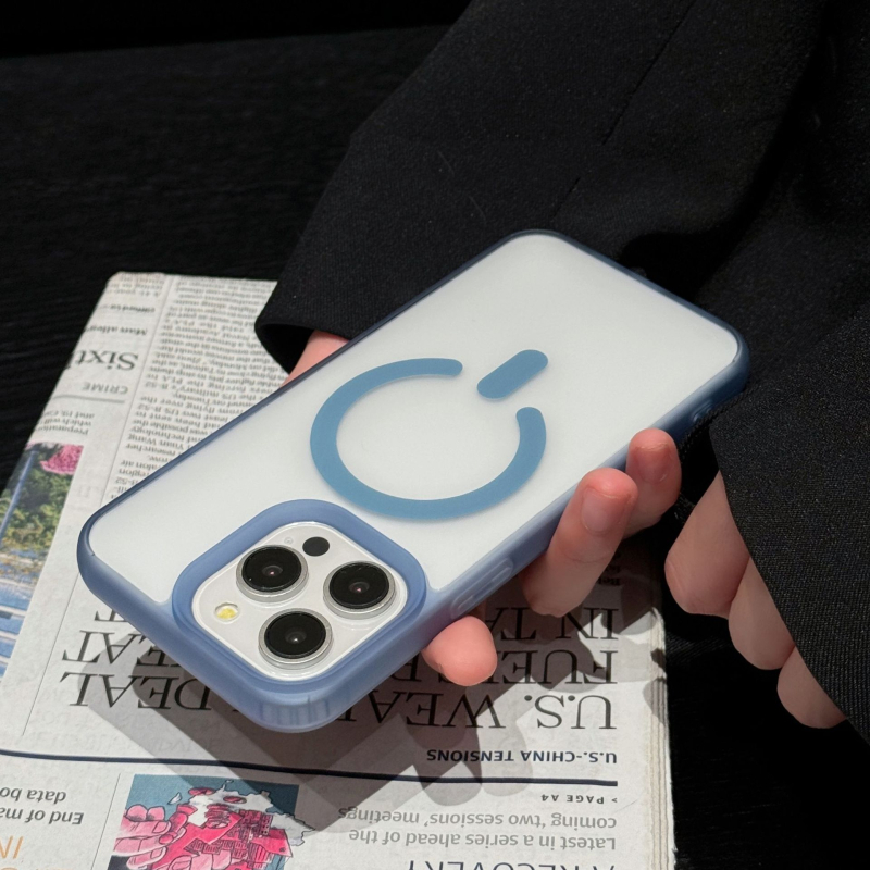 Kryt za iPhone 17 Pro Max – matno poluprozirni, otporan na padove s magnetskim držanjem, TPU i akril, kompatibilan s iPhone 11/12/13/14 Pro/Max serijom