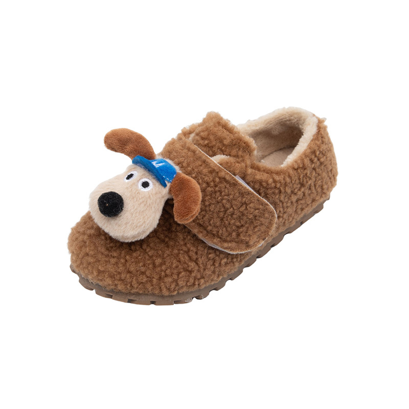Dječje zimske tenisice od pamuka s flis podstavom, boje kamel, korejski stil, Velcro zatvarač