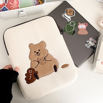 Torba za tablet s motivom životinja i šivanjem uzorka, vanjska tkanina, podstava od velura; prozračna, lagana, otporna na habanje, protiv udara; unisex.