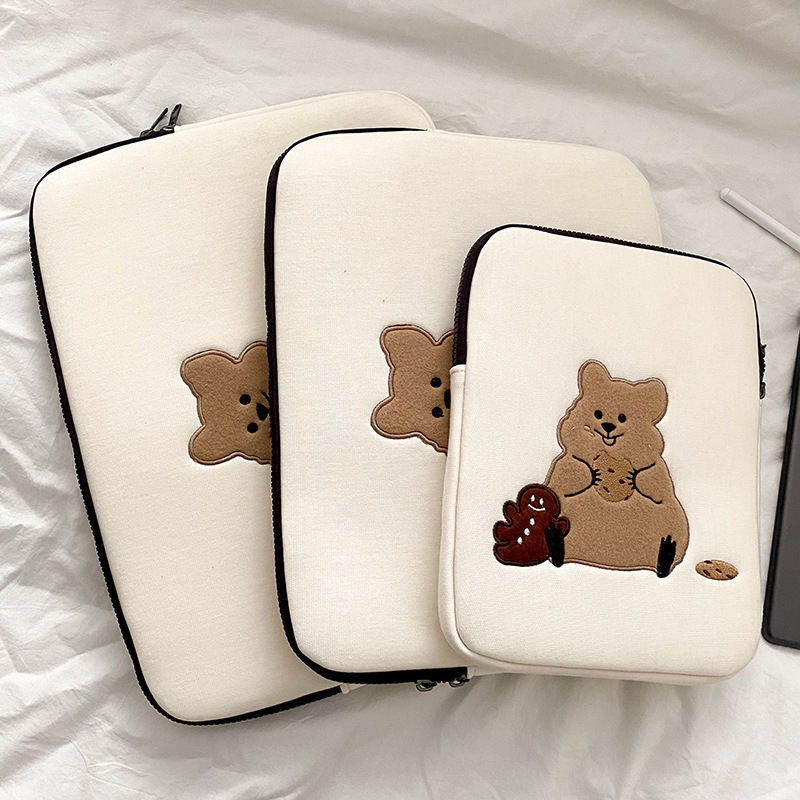 Torba za tablet s motivom životinja i šivanjem uzorka, vanjska tkanina, podstava od velura; prozračna, lagana, otporna na habanje, protiv udara; unisex.