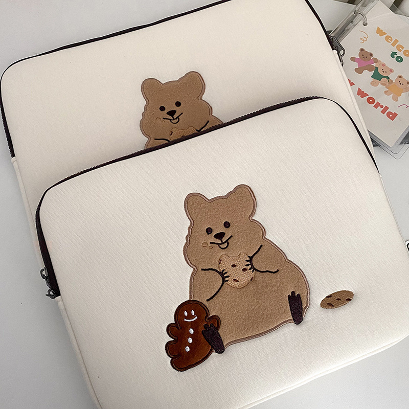 Torba za tablet s motivom životinja i šivanjem uzorka, vanjska tkanina, podstava od velura; prozračna, lagana, otporna na habanje, protiv udara; unisex.