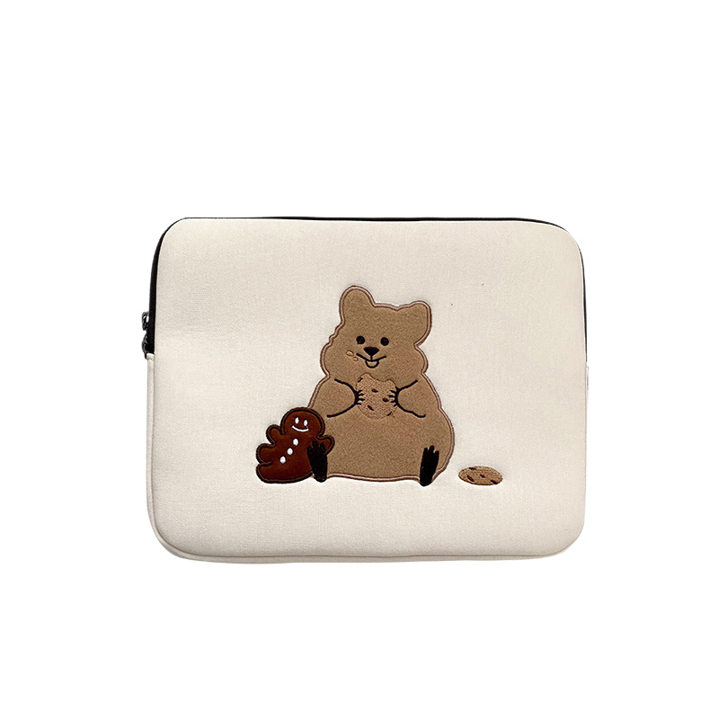 Torba za tablet s motivom životinja i šivanjem uzorka, vanjska tkanina, podstava od velura; prozračna, lagana, otporna na habanje, protiv udara; unisex.