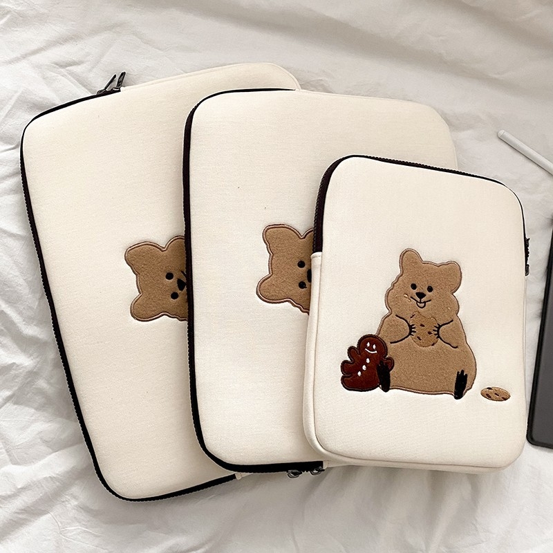 Torba za tablet s motivom životinja i šivanjem uzorka, vanjska tkanina, podstava od velura; prozračna, lagana, otporna na habanje, protiv udara; unisex.