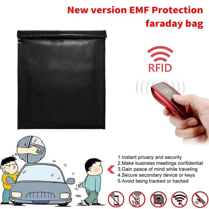 RFID Faraday zaštitna torba za prijenosna računala i tablete; vatrootporan materijal, vodootporna, ultra lagana, s nano zaštitnim slojem.