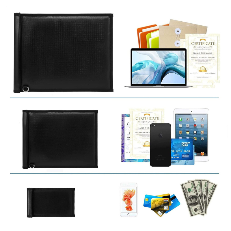 RFID Faraday zaštitna torba za prijenosna računala i tablete; vatrootporan materijal, vodootporna, ultra lagana, s nano zaštitnim slojem.