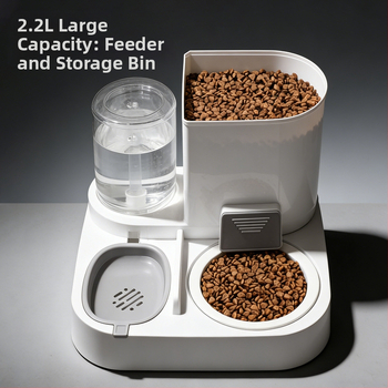 Всичко-в-едно автоматично устройство за хранене и пиене на котки, ПП материал, пълен комплект