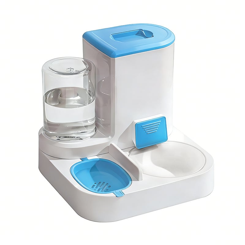 Всичко-в-едно автоматично устройство за хранене и пиене на котки, ПП материал, пълен комплект