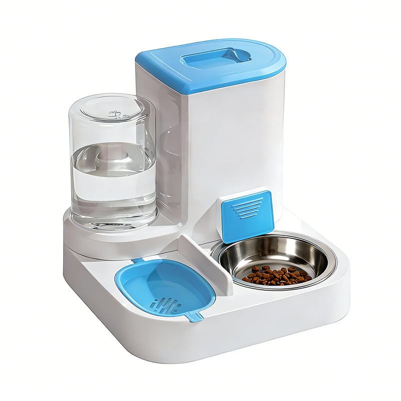 Всичко-в-едно автоматично устройство за хранене и пиене на котки, ПП материал, пълен комплект