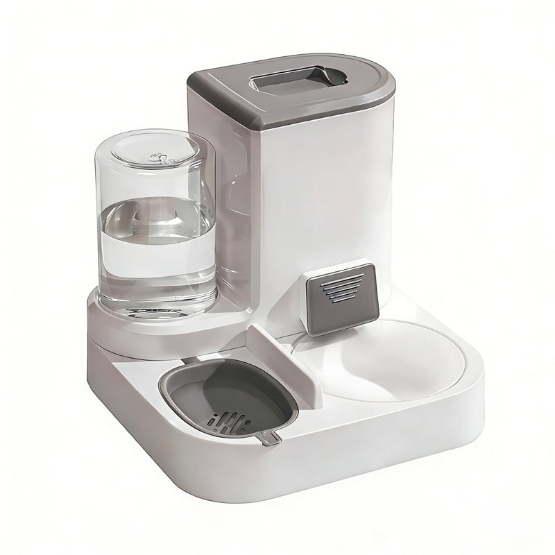 Всичко-в-едно автоматично устройство за хранене и пиене на котки, ПП материал, пълен комплект