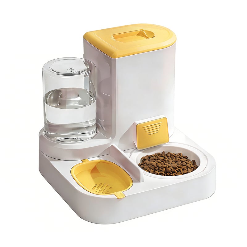 Всичко-в-едно автоматично устройство за хранене и пиене на котки, ПП материал, пълен комплект