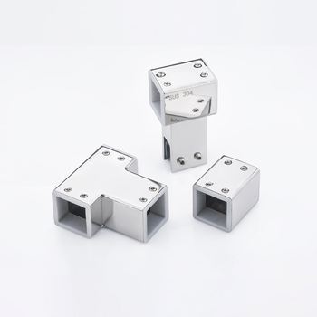 Kerunda Ανοξείδωτο ατσάλι 304 Διπλού διαδρομής συνδετήρας για γυάλινο στηρίγμα ντους, μοντέρνο μινιμαλιστικό στυλ, κωδικός προϊόντος 1