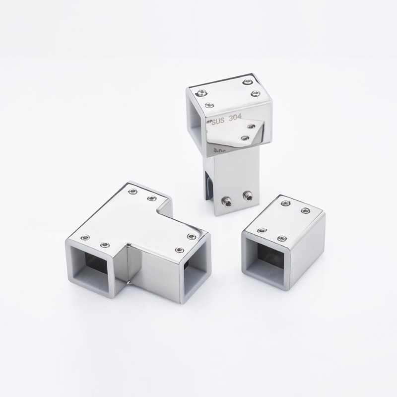 Kerunda Ανοξείδωτο ατσάλι 304 Διπλού διαδρομής συνδετήρας για γυάλινο στηρίγμα ντους, μοντέρνο μινιμαλιστικό στυλ, κωδικός προϊόντος 1