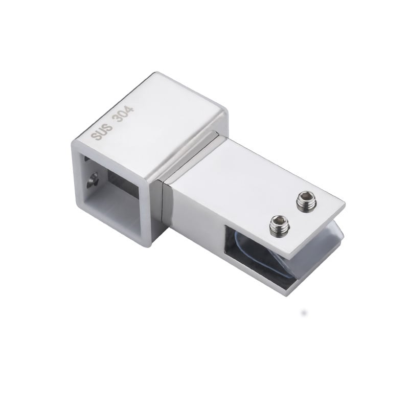 Kerunda Ανοξείδωτο ατσάλι 304 Διπλού διαδρομής συνδετήρας για γυάλινο στηρίγμα ντους, μοντέρνο μινιμαλιστικό στυλ, κωδικός προϊόντος 1