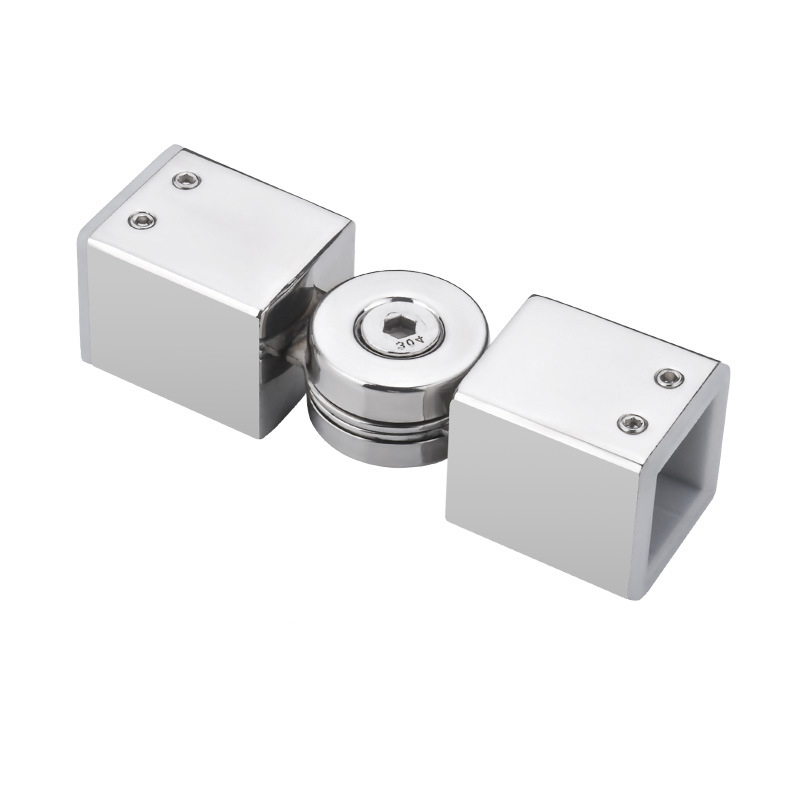 Kerunda Ανοξείδωτο ατσάλι 304 Διπλού διαδρομής συνδετήρας για γυάλινο στηρίγμα ντους, μοντέρνο μινιμαλιστικό στυλ, κωδικός προϊόντος 1