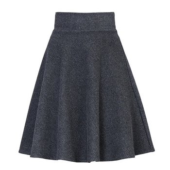 Fustă din lână cu talie înaltă, croială A-line, siluetă umbrelă pufoasă, iarnă 2025
