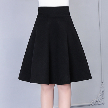 Fustă din lână cu talie înaltă, croială A-line, siluetă umbrelă pufoasă, iarnă 2025