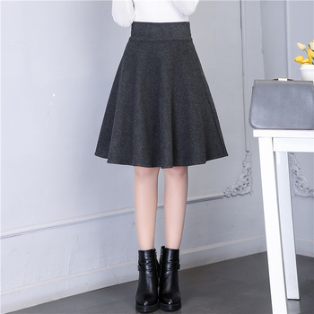 Fustă din lână cu talie înaltă, croială A-line, siluetă umbrelă pufoasă, iarnă 2025