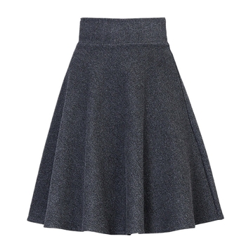 Fustă din lână cu talie înaltă, croială A-line, siluetă umbrelă pufoasă, iarnă 2025