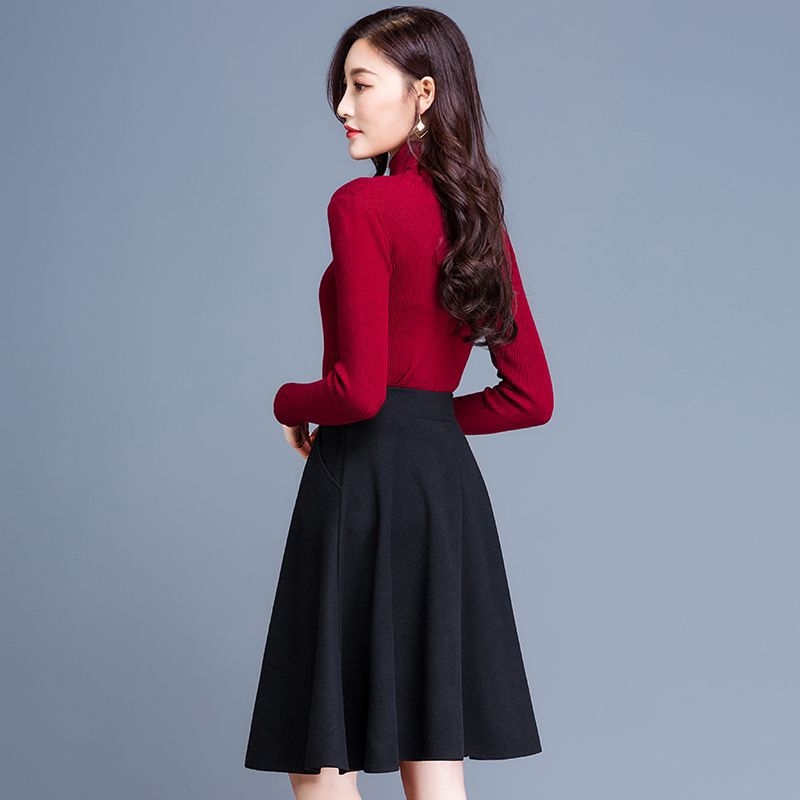 Fustă din lână cu talie înaltă, croială A-line, siluetă umbrelă pufoasă, iarnă 2025