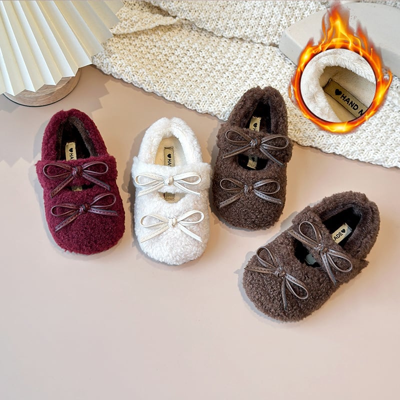 Zimske cipele za djevojčice, pamuk gornji dio, gumeni potplat, debela unutarnja obloga, Velcro kopčanje, casual stil, za uzrast 1–12 godina, jesen 2024