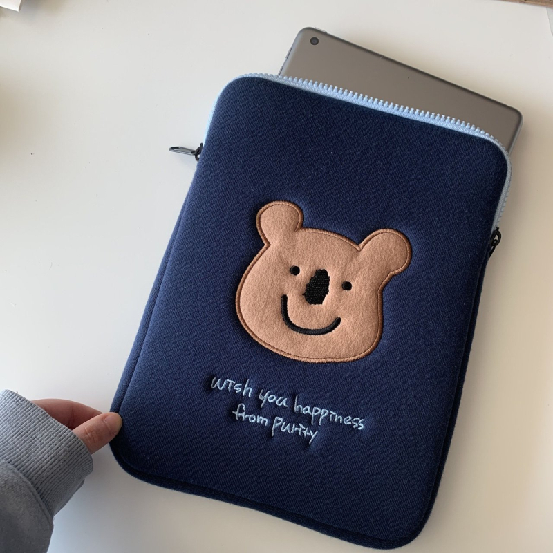 Zaštitna futrola za iPad s izvezenom simpatičnom koalom, anti-pad, prozračna pamučna tkanina, velur podstava, životinjski uzorak