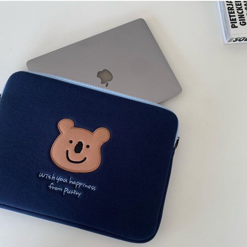 Zaštitna futrola za iPad s izvezenom simpatičnom koalom, anti-pad, prozračna pamučna tkanina, velur podstava, životinjski uzorak