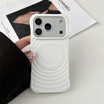 Kućište za iPhone 17 Pro Max s valovitim uzorkom, magnetskim pričvršćivanjem, velikim otvorima, mekanim zaštitnim kućištem