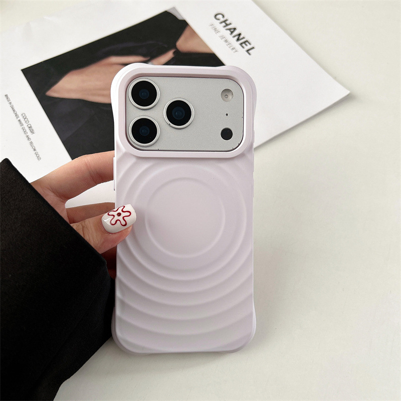 Kućište za iPhone 17 Pro Max s valovitim uzorkom, magnetskim pričvršćivanjem, velikim otvorima, mekanim zaštitnim kućištem