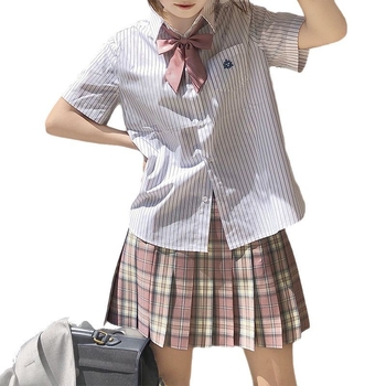 Heartquake fustă plisată cu model grilă, material poliester 95%+, stil proaspăt și drăguț, primăvara 2023