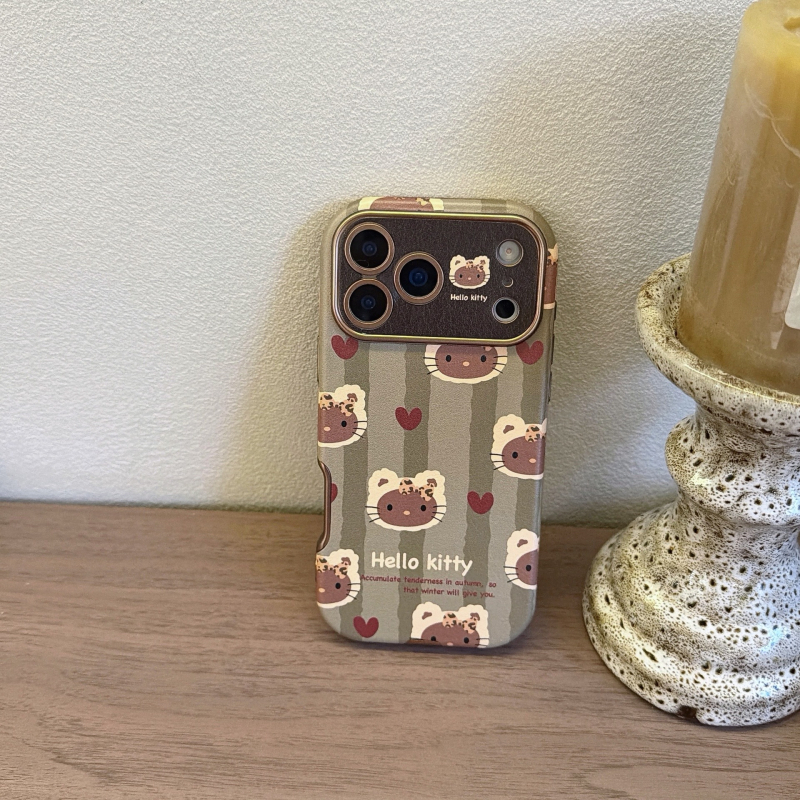 Kryt na iPhone 14 Pro / 14 Pro Max z kože s reliéfnou textúrou, mäkké plyšové šnúrky, proti pádu