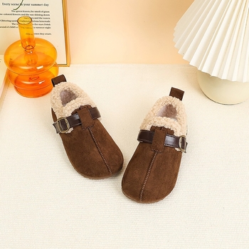 Karamel Saturn - dječje cipele u korejskom stilu s toplom postavom, Birkenstock-inspirirane, retro mekane đonove, za dječake i djevojčice