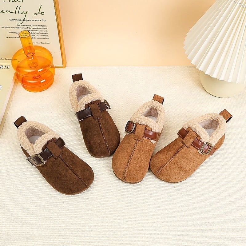 Karamel Saturn - dječje cipele u korejskom stilu s toplom postavom, Birkenstock-inspirirane, retro mekane đonove, za dječake i djevojčice