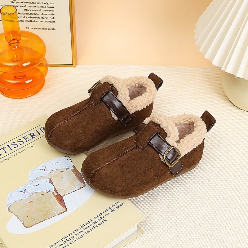 Karamel Saturn - dječje cipele u korejskom stilu s toplom postavom, Birkenstock-inspirirane, retro mekane đonove, za dječake i djevojčice